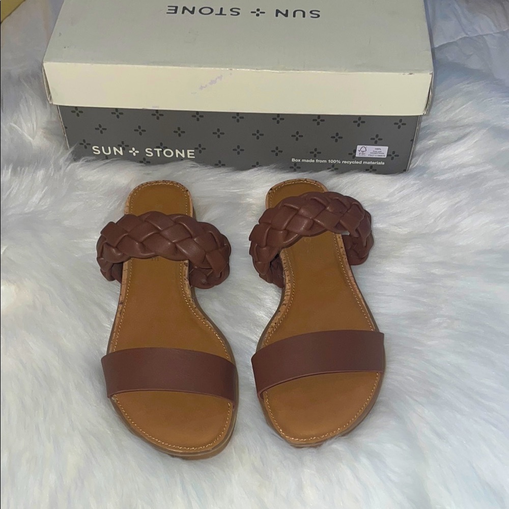 Sun + Stone Women's Brown Sandals